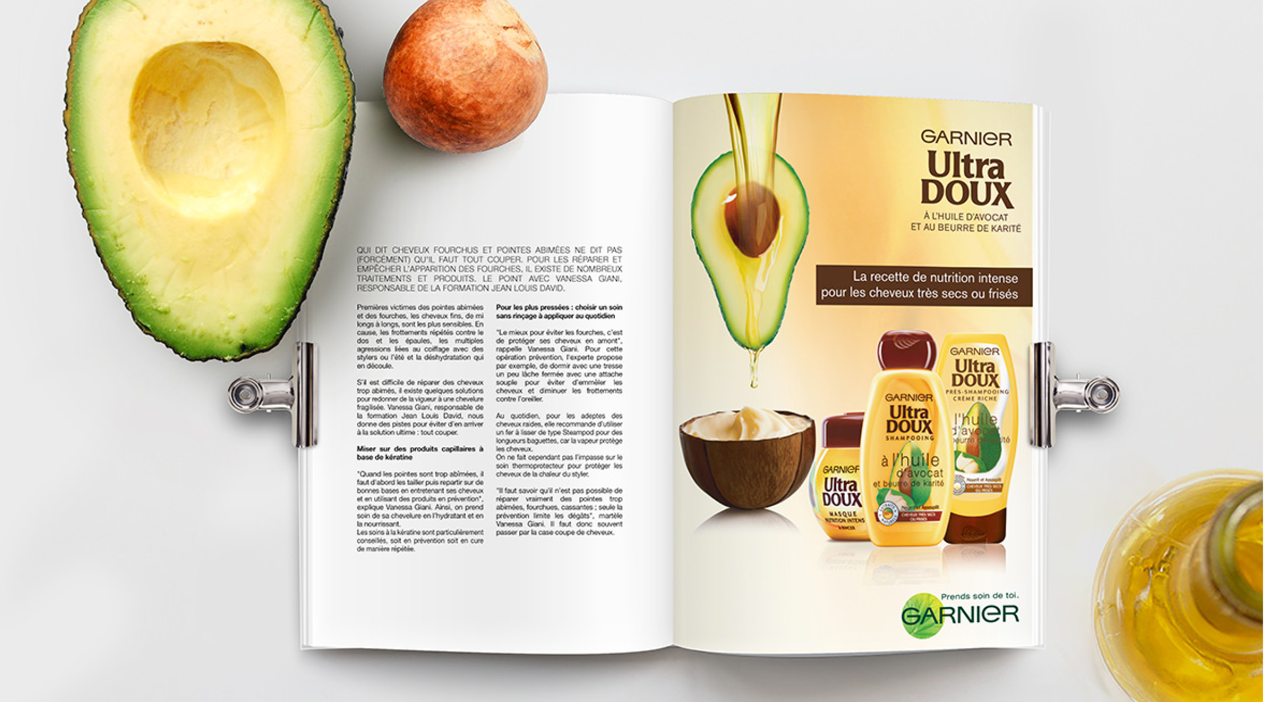 Annonce presse Ultra Doux Garnier